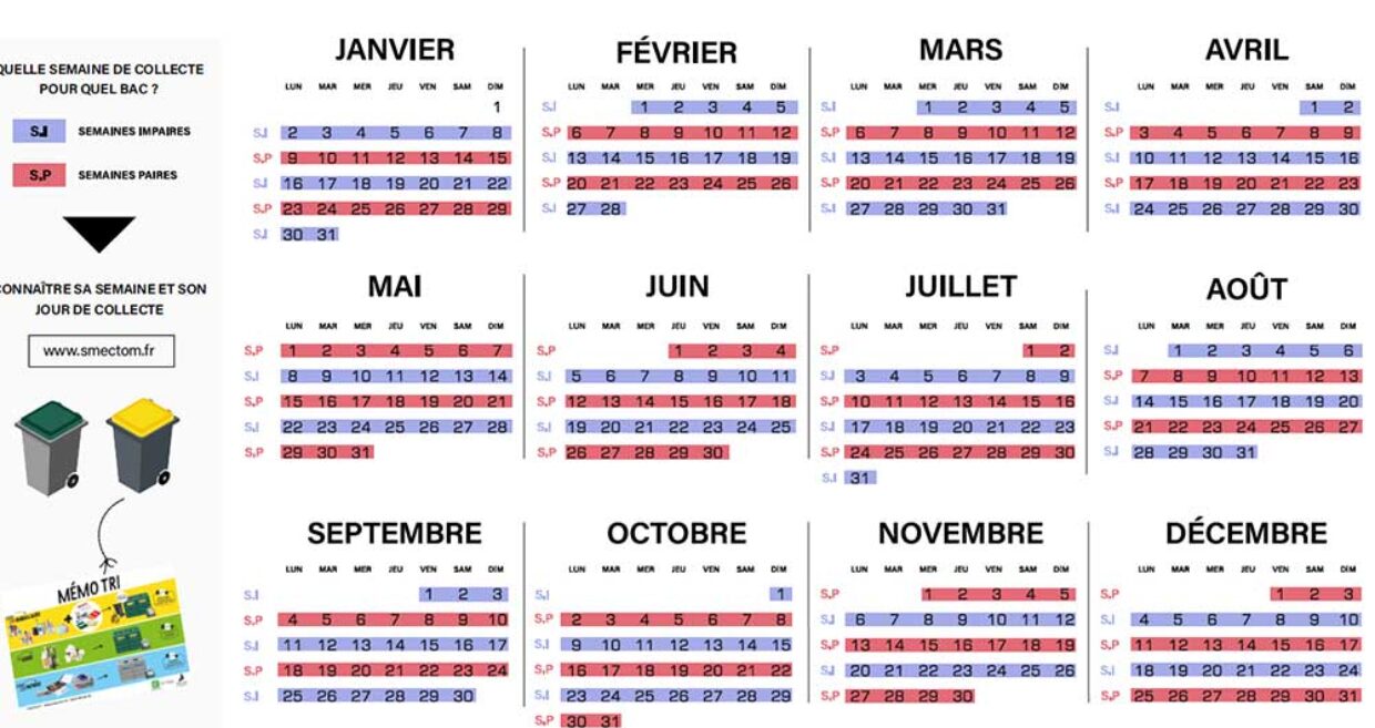 Semaines paires et impaires 2023